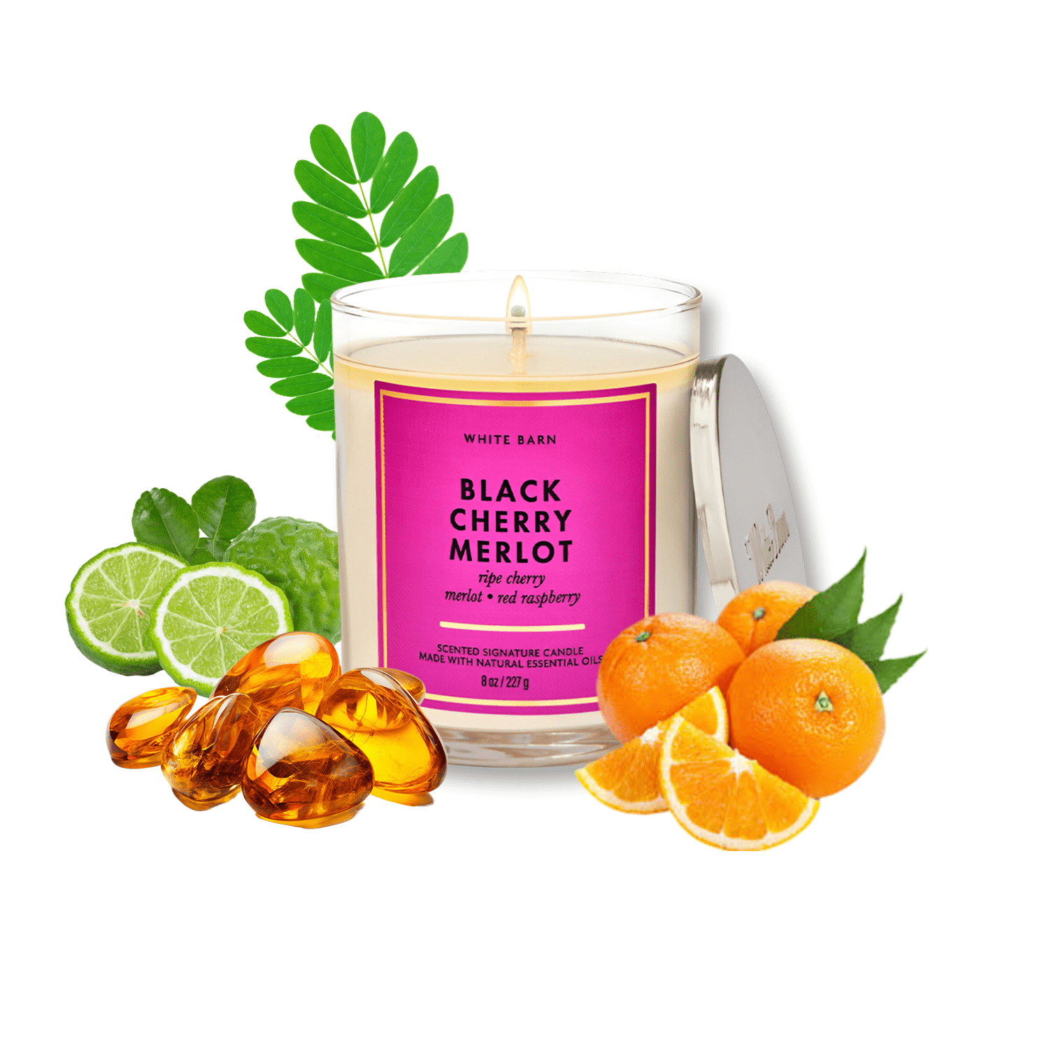 Bath & Body Works White Barn Black Cherry Merlot Scented Candle | My Perfume Shop