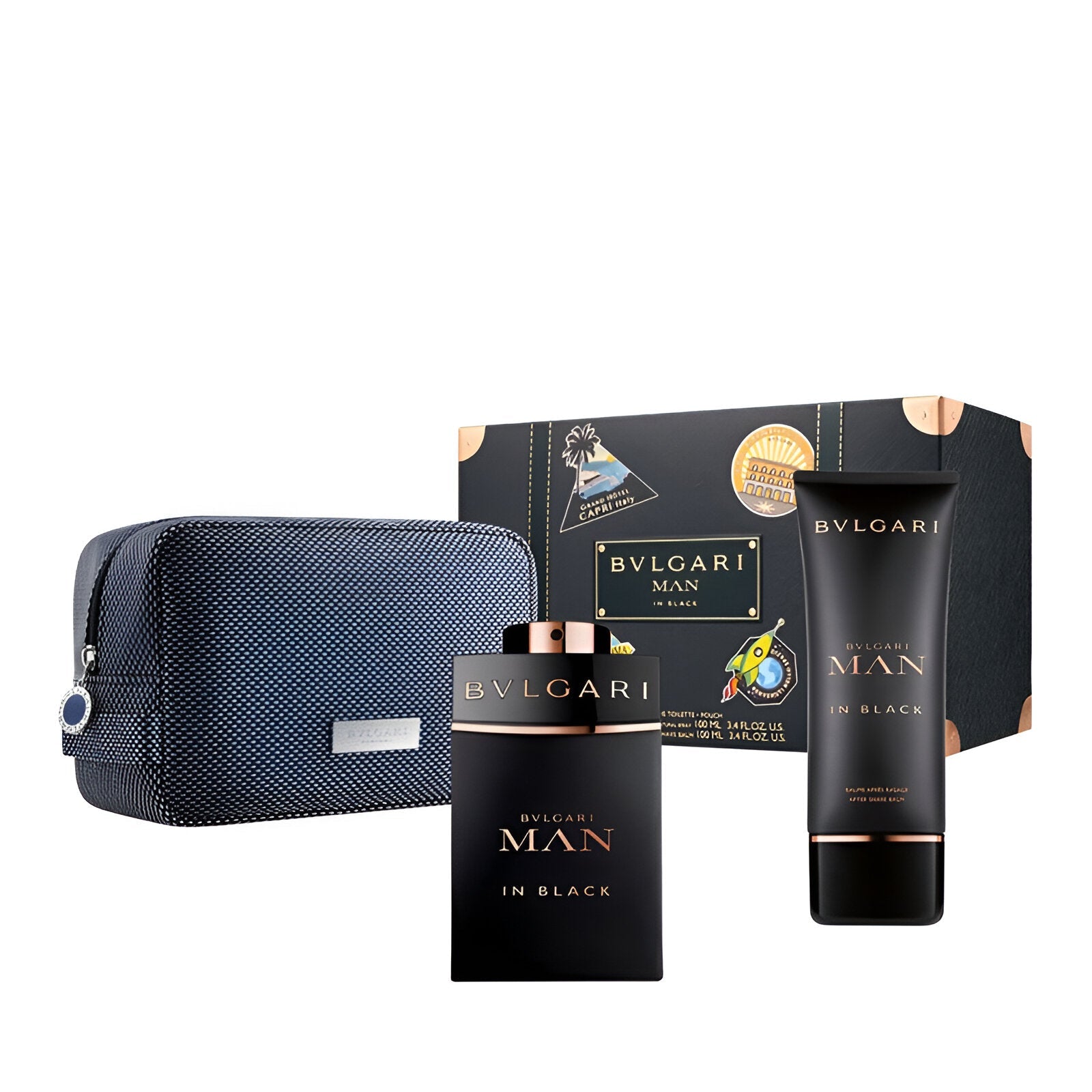 BVLGARI Man In Black Aftershave Balm Set | My Perfume Shop