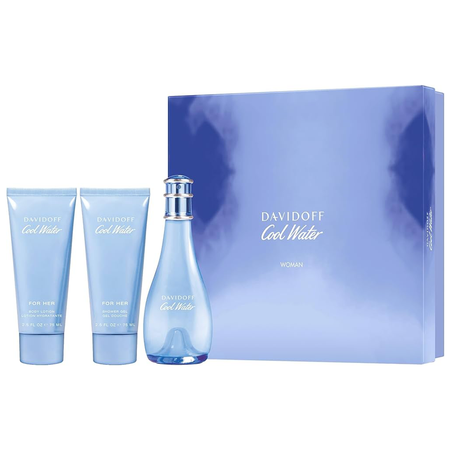 Davidoff Cool Water Woman EDT Set for Women: Body Lotion & Shower Gel