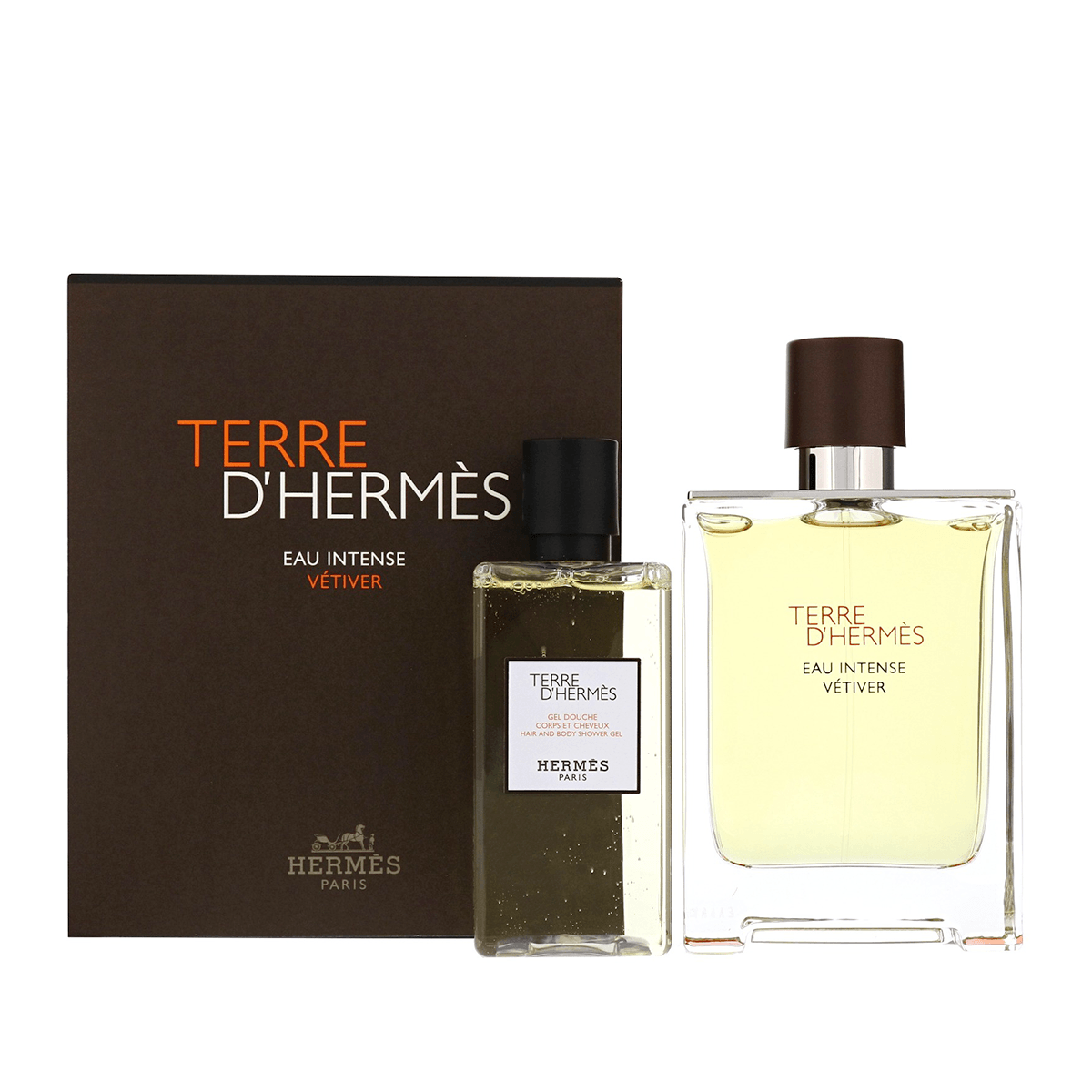 Shop HERMÈS Terre d'HERMÈS Eau Intense Vetiver Shower Set