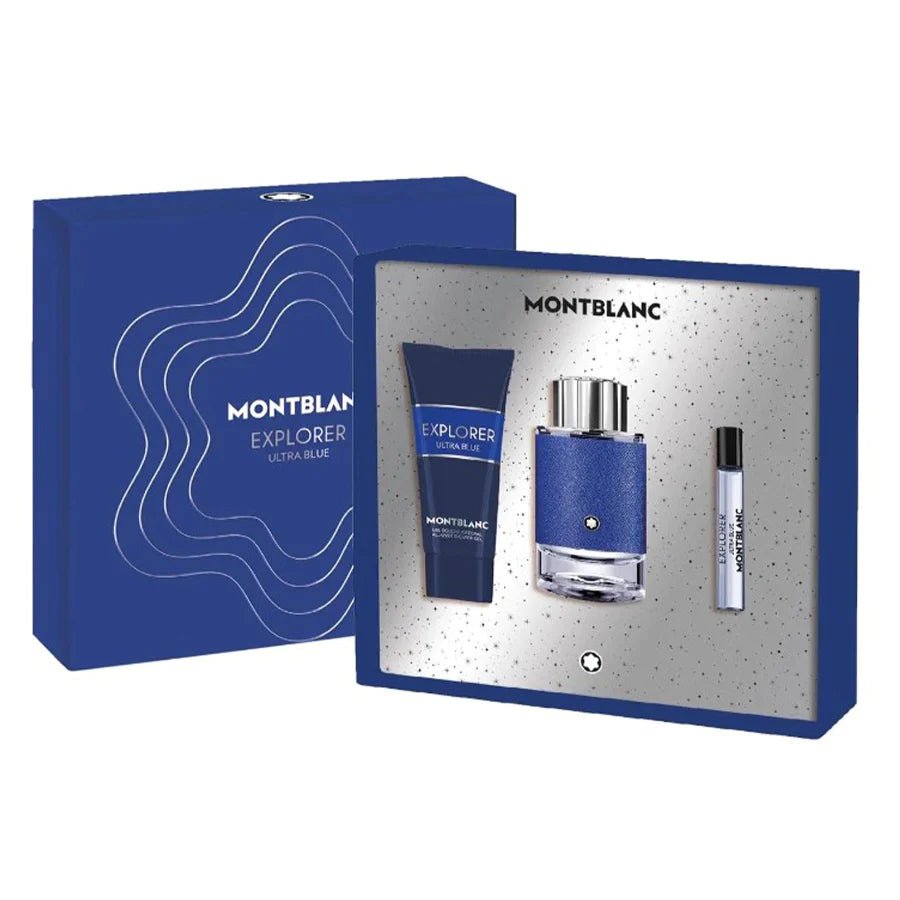 Mont Blanc Explorer Ultra Blue EDP Travel & Shower Gel Set | My Perfume Shop Australia